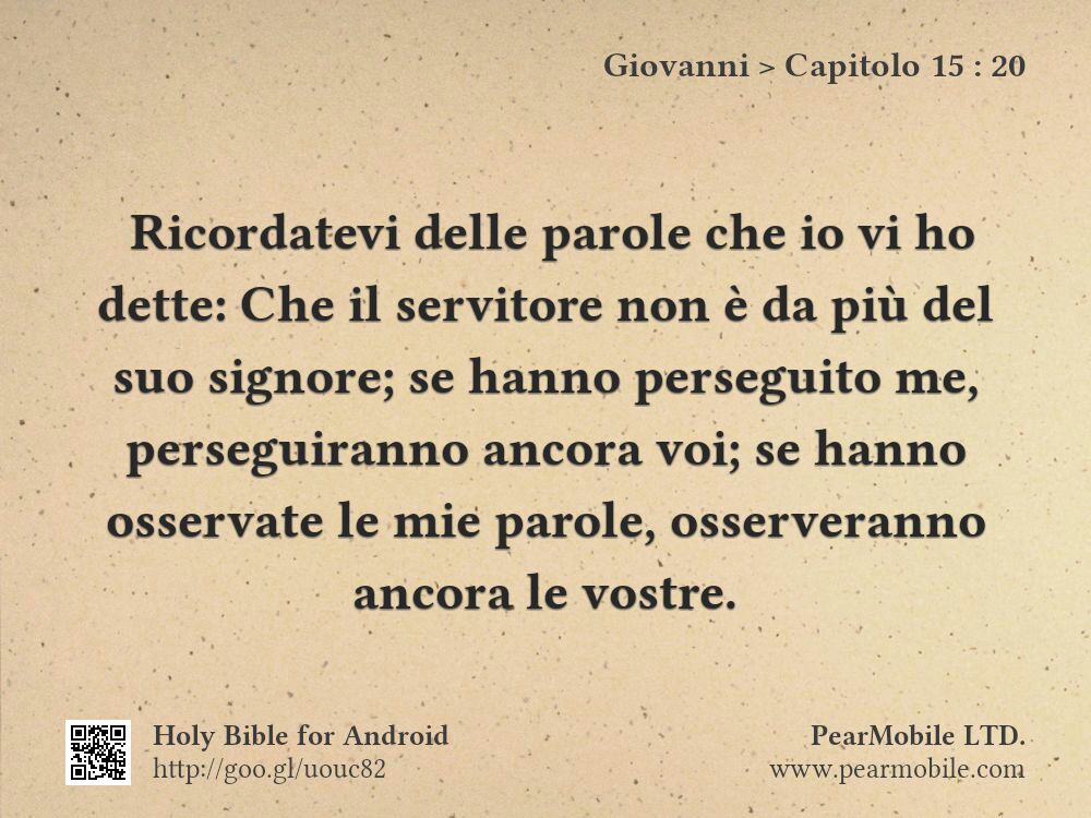 Giovanni, Capitolo 15:20